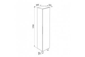 Шкаф-пенал IDDIS Custo 40 напольный белый (CUS40W0i97) - 3