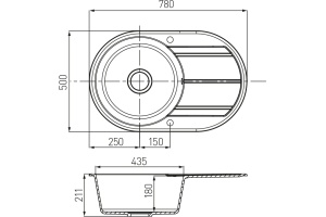 Мойка кухонная AQUATON Амира латте - 3