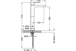 Смеситель Cezares Furore LC 01 W0 для раковины - 2