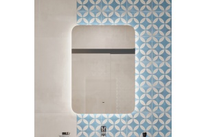 Зеркало DIWO Кострома 50 с подсветкой, прямоугольное, настенное, белое