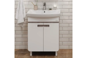 Тумба под раковину Onika Харпер 60 белый/мешковина (106143) - 2