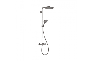 Душевая система с термостатом Hansgrohe Showerpipe 240 1jet PowderRain 27633340, черный хром
