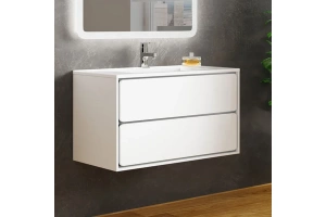 Тумба с раковиной Sanvit Бруно -2 90 белый глянец
