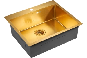 Мойка кухонная Paulmark Brim 59 брашированное золото - 2