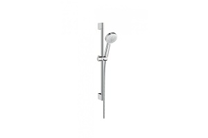 Душевой набор 9 л/мин 0,65м Hansgrohe Crometta 100 Vario EcoSmart 26654400, белый/хром