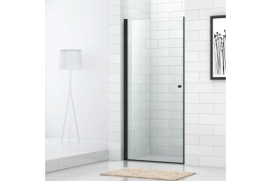 Душевая дверь в нишу Cezares ECO-O-B-1-70-C-NERO профиль черный, стекло прозрачное