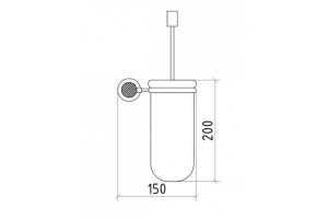 Ершик для унитаза настенный Boheme Royal Cristal золото - 2