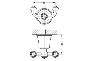 Swedbe Terracotta Art Крючок двойной 2543 - 2