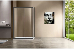 Душевой уголок Vincea Garda 130х90 профиль сталь стекло прозрачное - 2