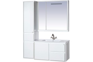 Мебель для ванной Misty Барселона 90 белая эмаль - 2