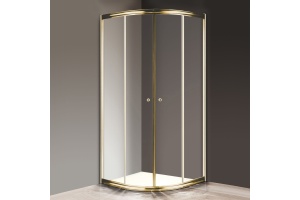 Душевой уголок Cezares Giubileo-R2-80 прозрачное стекло, золото