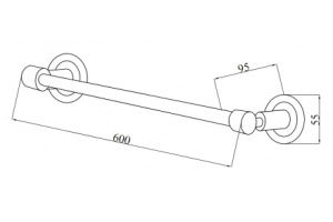 Полотенцедержатель Boheme Murano crystal хром - 3