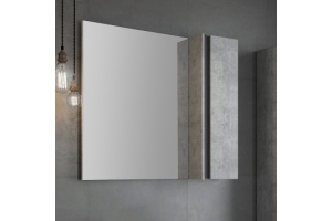 Зеркало-шкаф Comforty Эдинбург 90 бетон светлый