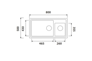 Кухонная мойка KAISER KG2M-8050 гранит (KG2M-8050-J) - 2