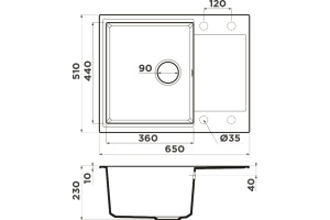 Мойка кухонная Omoikiri Daisen 65 карамель - 3