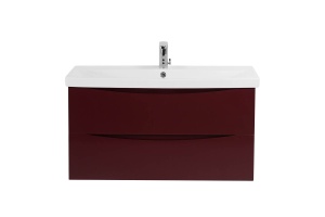 Тумба с раковиной BelBagno Marino-Cer 100 бордовый