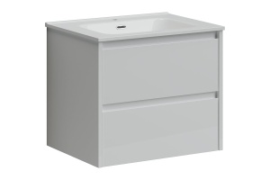 Тумба под раковину подвесная Sancos Libra 60 белая глянцевая