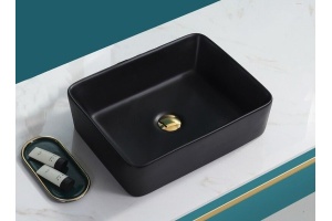 Раковина накладная CeramaLux NC 47 см черный матовый (9103MB) - 2