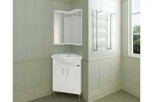 Тумба с раковиной угловая Санта Аврора 60 белый - 3