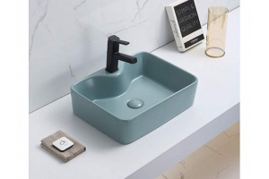 Раковина накладная CeramaLux NC 48.5 см зеленый матовый (7291MLG-6) - 2