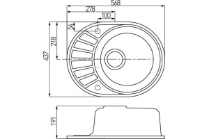 Мойка кухонная AQUATON Чезана графит - 3