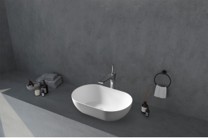 Раковина накладная ABBER Stein AS2611 белая матовая - 2