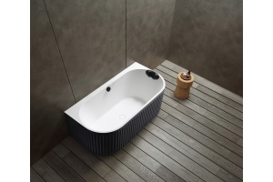 Ванна из искусственного камня ABBER Leipzig AM9916BW черно-белая матовая - 2