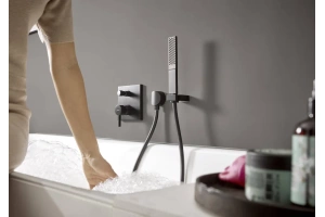 Душевая лейка Hansgrohe Rainfinity 100 1 jet Ecosmart черный матовый - 2