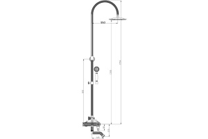 Душевая стойка Zorg Antic A 402DS-BR - 2