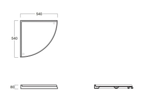 SIMAS Arcade Керамическая полка угловая 54х54см, под раковину AR884bi, цвет белый - 3