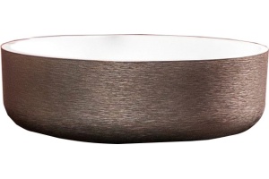 Раковина накладная Armadi Art NeoArt Corian 40 серебро