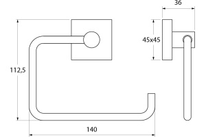 Держатель для туалетной бумаги без крышки, латунь, Edifice, IDDIS, EDISB00i43 - 2