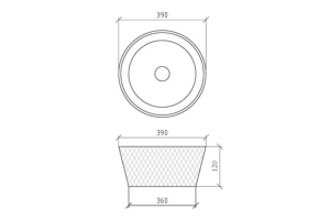 Раковина накладная Armadi Art NeoArt 39 серебро - 3