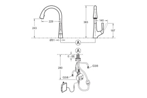 Смеситель Jacob Delafon Malleco E77748-CP для кухонной мойки - 2