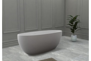 Ванна из искусственного камня ABBER Stein AS9641-1.3 белая матовая - 3