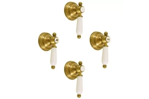 Смеситель для ванны с душем Rav Slezak Morava retro золото