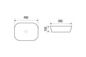 Раковина накладная Weltwasser WW ELBACH 2143 49 белый (10000003846) - 2
