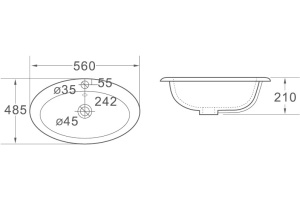 Раковина SantiLine SL-2107 - 2
