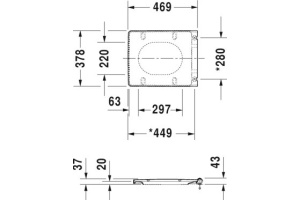 Крышка-сиденье Duravit Vero Air с микролифтом 002209 - 2