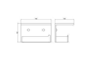 Держатель туалетной бумаги с полкой для телефона Timo Petruma хром - 2