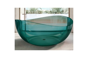 Ванна из полиэфирной смолы Abber Kristall 150х150 бирюзовая без гидромассажа