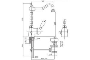 Смеситель Cezares Vintage VINTAGE-LSM2-02-Sw для раковины - 2