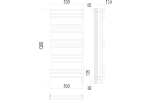 Электрический полотенцесушитель Terminus Соренто П15 500х1300 Хром - 3