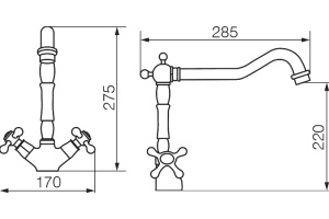 Смеситель Veragio Agatha VR.AGT-3711.CR для раковины, хром - 2