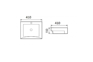 Раковина встраиваемая Weltwasser WW DEILBACH 4010 41 белый (10000003884) - 2