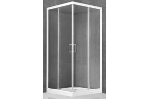 Душевой уголок Royal Bath HPD 85х85 профиль белый стекло прозрачное