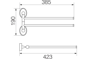 Полотенцедержатель Veragio Bonjour VR.BNR-7824.CR хром - 2