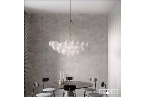 Люстра на штанге iLamp Globe 10099P/3-D800 GL-WH - 2