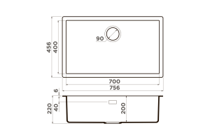 Мойка кухонная Omoikiri Yamakawa Tetogranit/платина (4993464) - 2