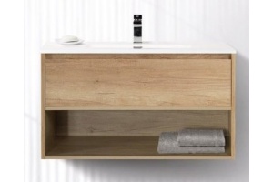Тумба с раковиной BelBagno Kraft 80 светлое дерево